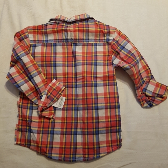 Carter's boys size 4T long sleeve plaid button down shirt New - Picture 2 of 4